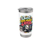 Just One More Layer Dessin d'artiste numérique amusant Gobelet isotherme en acier inoxydable double paroi
