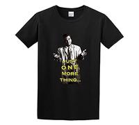 Just One More Thing Columbo Inspired Cotton T-Shirt Funny Top Graphic Tee for Men Black M