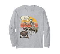 Just One More Throw I Swear Squelette Aimant de pêche Amusant Manche Longue