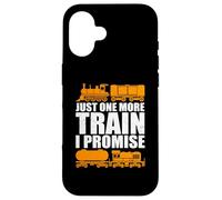 Just One More Train I Promise Lover Train Miniature Coque pour iPhone 16