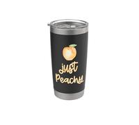 Just Peachy Aquarelle Peach Southern Fruit Juicy Garden Gobelet isotherme en acier inoxydable double paroi