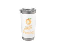 Just Peachy Aquarelle Peach Southern Fruit Juicy Garden Gobelet isotherme en acier inoxydable double paroi