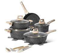 Just Perfecto Batterie de cuisine JL-778 14 pièces Granit noir