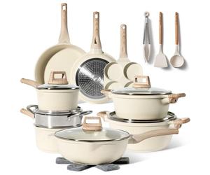 JUST PERFECTO Batterie de cuisine induction Set de casseroles avec couvercle - Casserole tout feux - Poêle anti-adhésive - Poêle sans PFOA et sans PTFE - Lot (21 pièces)