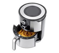 JUST PERFECTO Friteuse Sans Huile 4L | 1400 W | Acier inoxydable | Avec fonction minuterie | Passe au lave-vaisselle | Airfryer, friteuse à air enroué, friteuse
