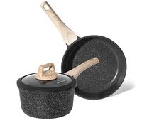 Pack poêle 24 cm avec casserole et couvercle 20 cm noir - Tous feux dont induction Just perfecto JL-43 Just Perfecto