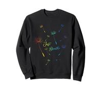 Just Pissenlit Jardin Breathe Fleurs Arc-en-Ciel Dandelion Sweatshirt