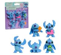 Just Play Coffre de 5 Figurines Stitch de Disney, Figurines à Collectionner de 5,7 cm de Haut, Figurines Bleues, Extra-terrestre, Jouets pour Enfants de 3 Ans et Plus
