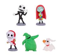 Just Play Coffret de 5 Figurines à Collectionner « L’étrange Noël de M. Jack » de Tim Burton et Disney, 4 Accessoires, Jouets pour Enfants de 3 Ans et Plus