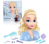 Just Play Disney Frozen Tête à coiffer Elsa, La Reine des Neiges 2, 17 Accessoir