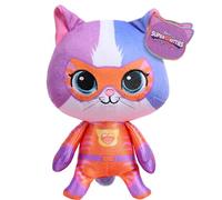 Just Play Disney Junior SuperKitties Mini peluche Bouddha 20,3 cm avec costume de héros, chaton, jouet pour garçons et filles à partir de 2 ans