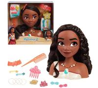 Just Play Disney Princess Moana 2 Tête de Coiffure 14 Pièces Jeu de Simulation Jouets pour Enfants à partir de 3 Ans