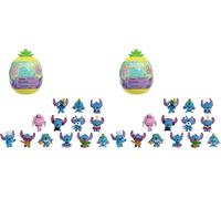 Just Play Figurines à Collectionner Stitch de Disney, Figurines Surprises de 5 cm de Haut, 13 modèles à Collectionner, Jouets pour Enfants de 3 Ans et Plus (Lot de 2)