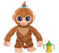 Just Play Singe Peanut interactif en Peluche furreal, Singe en Peluche de 38 cm de Haut avec Fonctions sonores, Jouets pour Enfants de 4 Ans et Plus