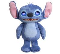 Just Play Peluche interactive Disney Stitch 34,3 cm – 50+ sons et expressions, yeux LCD, dès 3 ans