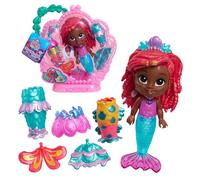 Just Play Poupée Ariel avec nageoire de Disney Junior mesurant 17,8 cm de Haut et fournie avec des Accessoires, 9 Accessoires, Jouets pour Enfants de 3 Ans et Plus