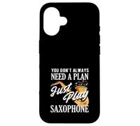 Just Play Saxophone Saxophoniste Groupe de Jazz Amusant Coque pour iPhone 16