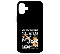 Just Play Saxophone Saxophoniste Groupe de Jazz Amusant Coque pour iPhone 16 Plus