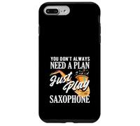 Just Play Saxophone Saxophoniste Groupe de Jazz Amusant Coque pour iPhone 7 Plus/8 Plus