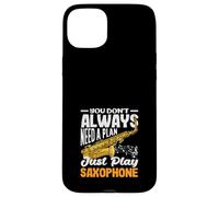 Just Play Saxophone Saxophoniste Instrument de Jazz Coque pour iPhone 15 Plus