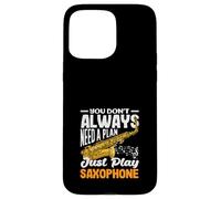 Just Play Saxophone Saxophoniste Instrument de Jazz Coque pour iPhone 15 Pro Max