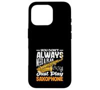 Just Play Saxophone Saxophoniste Instrument de Jazz Coque pour iPhone 16 Pro