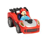 Just Play Véhicules Mickey Mouse à rétrofriction avec Effets sonores et Lumineux, Voiture de Mickey, Phrases Dites par Mickey Mouse, Jouets pour Enfants de 3 Ans et Plus