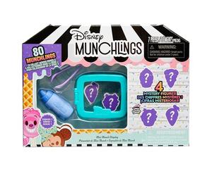 Just Play Vitrine de Mini-grignoteries Disney Munchlings, 7 Accessoires, Figurines Surprises à Collectionner de 2,5 cm de Haut, Jouets pour Enfants à partir de 3 Ans