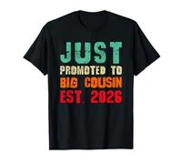 Just Promuted to Big Cousin Est 2026 Vintage New 26 Reveal T-Shirt