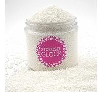 Just Pure Blanc 180 g Perles de sucre non pareilles pour Anniversaire d'enfant Décoration de Noël Décoration de gâteau Cupcakes Muffins Christmas Gâteau Cookie Gâteau