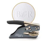 JUST REFINE Tampon à gaufrer personnalisé - Pince à gaufrer pour papier avec initiales ou nom, idéale pour invitations, cartes et cadeaux - Différents modèles (Amoria)