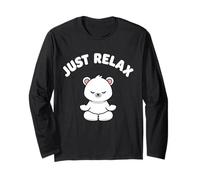 Just Relax Ours Mignon et Amusant pour Le Yoga Manche Longue