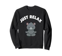 Just Relax Ours Mignon et Amusant pour Le Yoga Sweatshirt