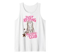 Just Resting My Eyes Club Funny Tabby Cat Nap Lover Débardeur