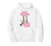 Just Resting My Eyes Club Funny Tabby Cat Nap Lover Sweat à Capuche
