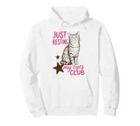 Just Resting My Eyes Club Funny Tabby Cat Nap Lover Sweat à Capuche