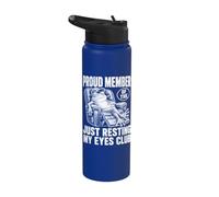 Just Resting My Eyes Funny Frog Nap Lover Lazy Sleeper Stainless Steel Insulated Water Bottle