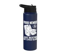 Just Resting My Eyes Funny Frog Nap Lover Lazy Sleeper Stainless Steel Insulated Water Bottle