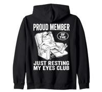 Just Resting My Eyes Funny Frog Nap Lover Lazy Sleeper Sweat à Capuche