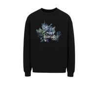 Just Rhyse Sweat-shirt 'Firework' turquoise / aqua / noir / blanc, Taille XL