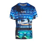 Just Rhyse T-Shirt 'Palm Coast' bleu / noir, Taille M