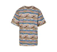 Just Rhyse T-Shirt 'Sunrise ' beige / bleu / marron / orange, Taille L