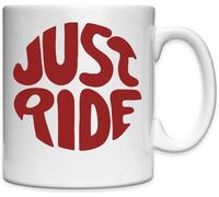 Just Ride Drivers Tasse en céramique blanche Motif cercles