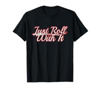 Just Roll with It Bowling Wheelchair Athlete Vintage Varsity T-Shirt