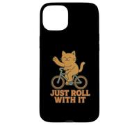 Just Roll with It, Joli vélo pour Chat Coque pour iPhone 15 Plus