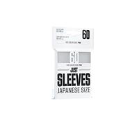 Just Sleeves | 60 protège-Cartes | Dos Opaque Coloris Blanc | Aspect Brillant | Format Japonais 62x89mm | Color Code : Pink | Jeu de société | Accessoire