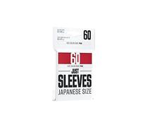 Just sleeves | 60 protège-cartes | Dos opaque coloris rouge | Aspect brillant | Format japonais 62x89mm | Color Code : Pink | Jeu de société | Accessoire