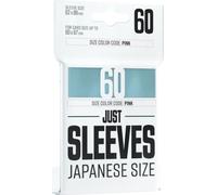 Just sleeves | 60 protège-cartes | Transparent | Aspect brillant | Format japonais 62x89mm |Color Code : Pink | Jeu de société | Accessoire