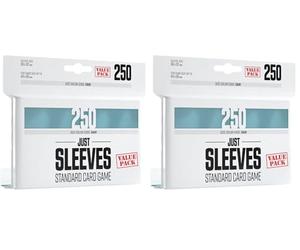 Just Sleeves | Value Pack | 250 protège-Cartes | Transparent | Aspect Brillant | Format Standard 66x92mm | Color Code : Gray | Jeu de société | Accessoire (Lot de 2)