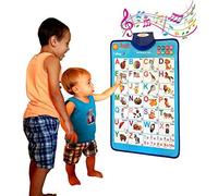 Just Smarty Electronic Interactive Alphabet Wall Chart Talking Abc & 123s & Music Poster Best Educational Toy For Toddler Kids Fun Learning At Daycare Preschool Kindergarten For Boys & Girls